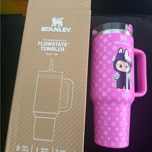 New Louis Vuitton / labubu inspired Stanley Pink Tumbler